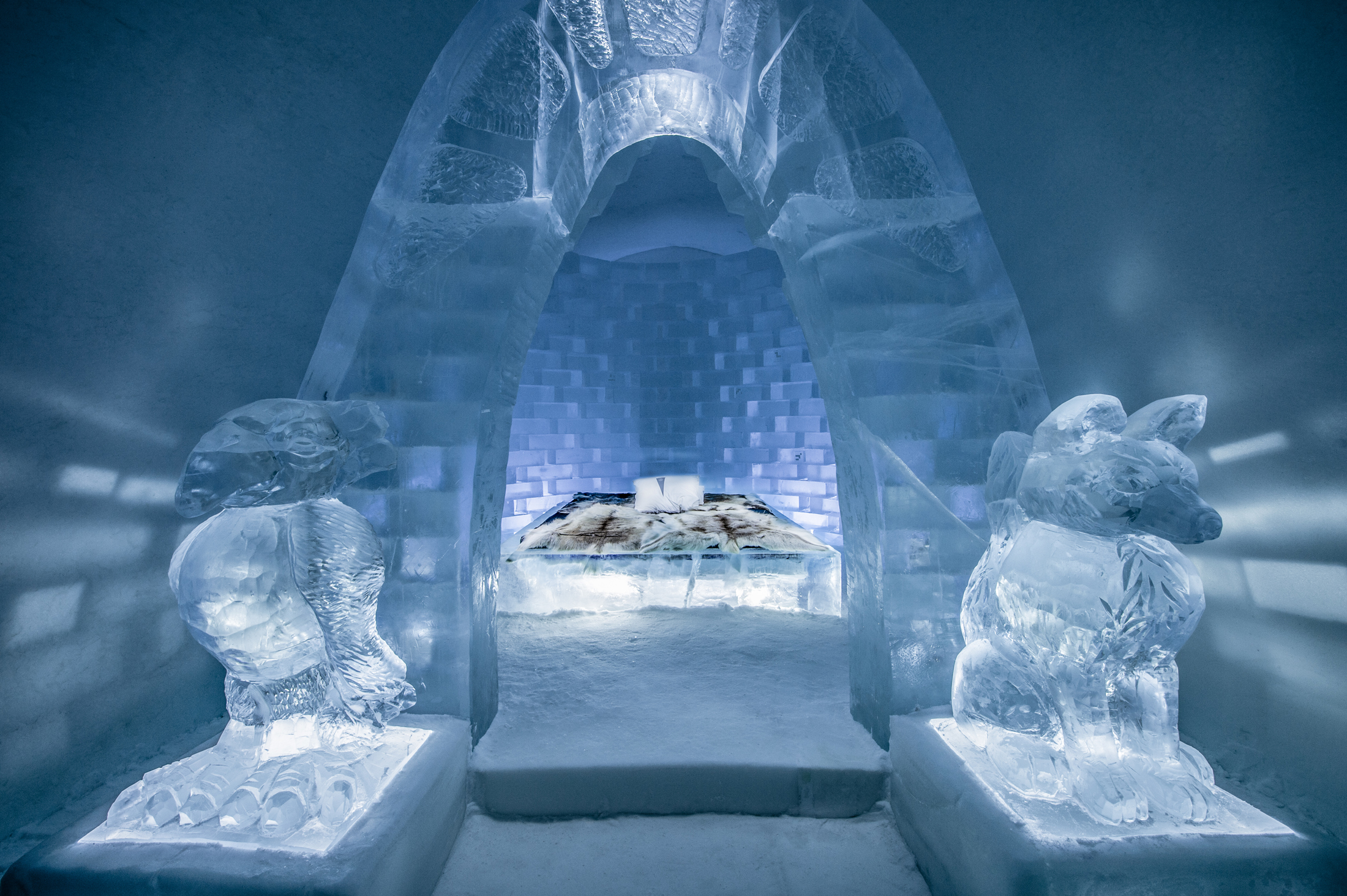 Two new art suites of ice and snow in the yearround open Icehotel
